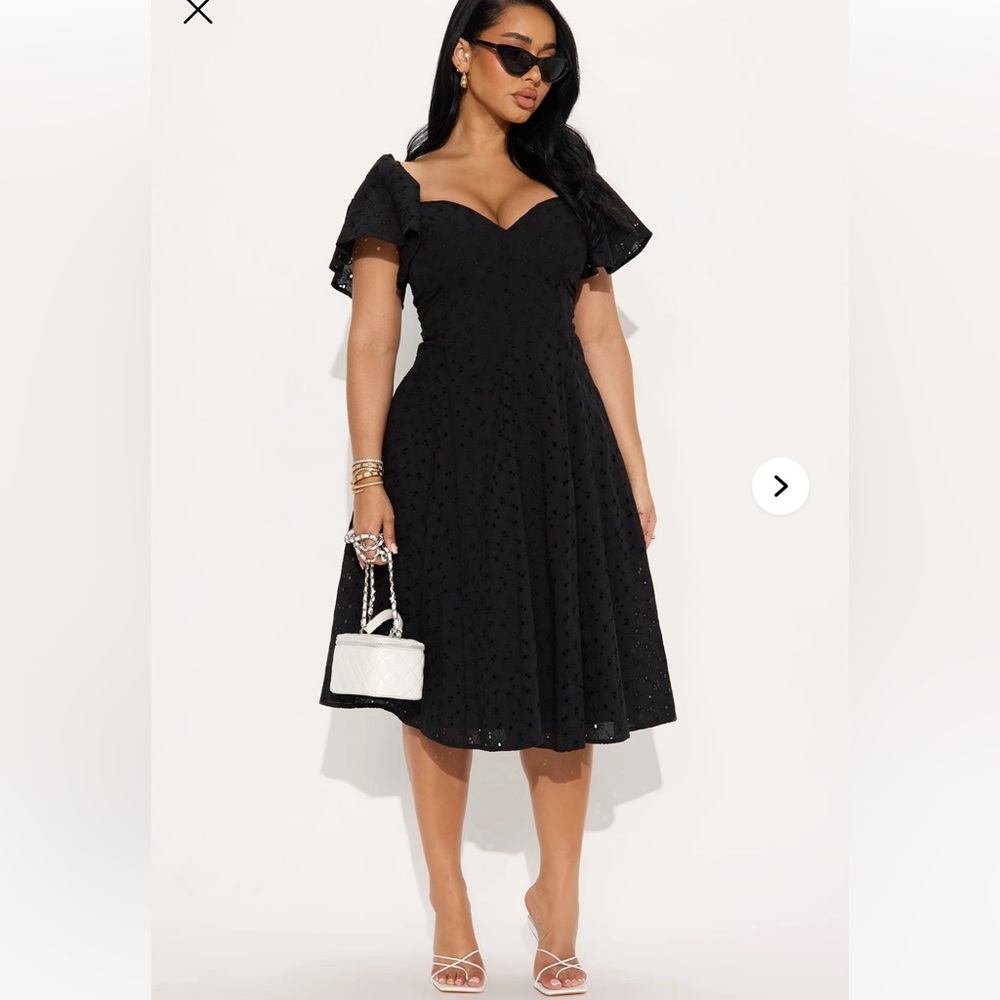 Black eyelet dress size XL NWOT